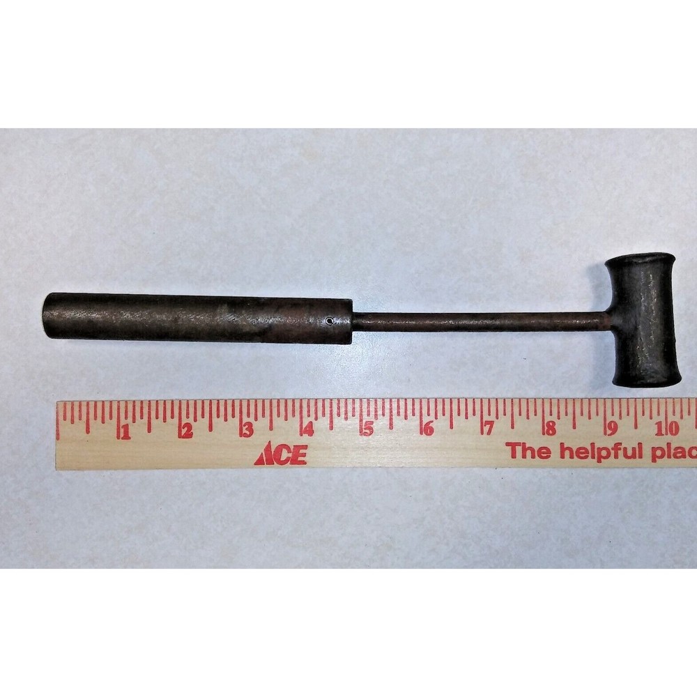 Vintage Tools Brass Hammer With Metal Handle Antique 1960's 10" Length 1 lb 2 oz